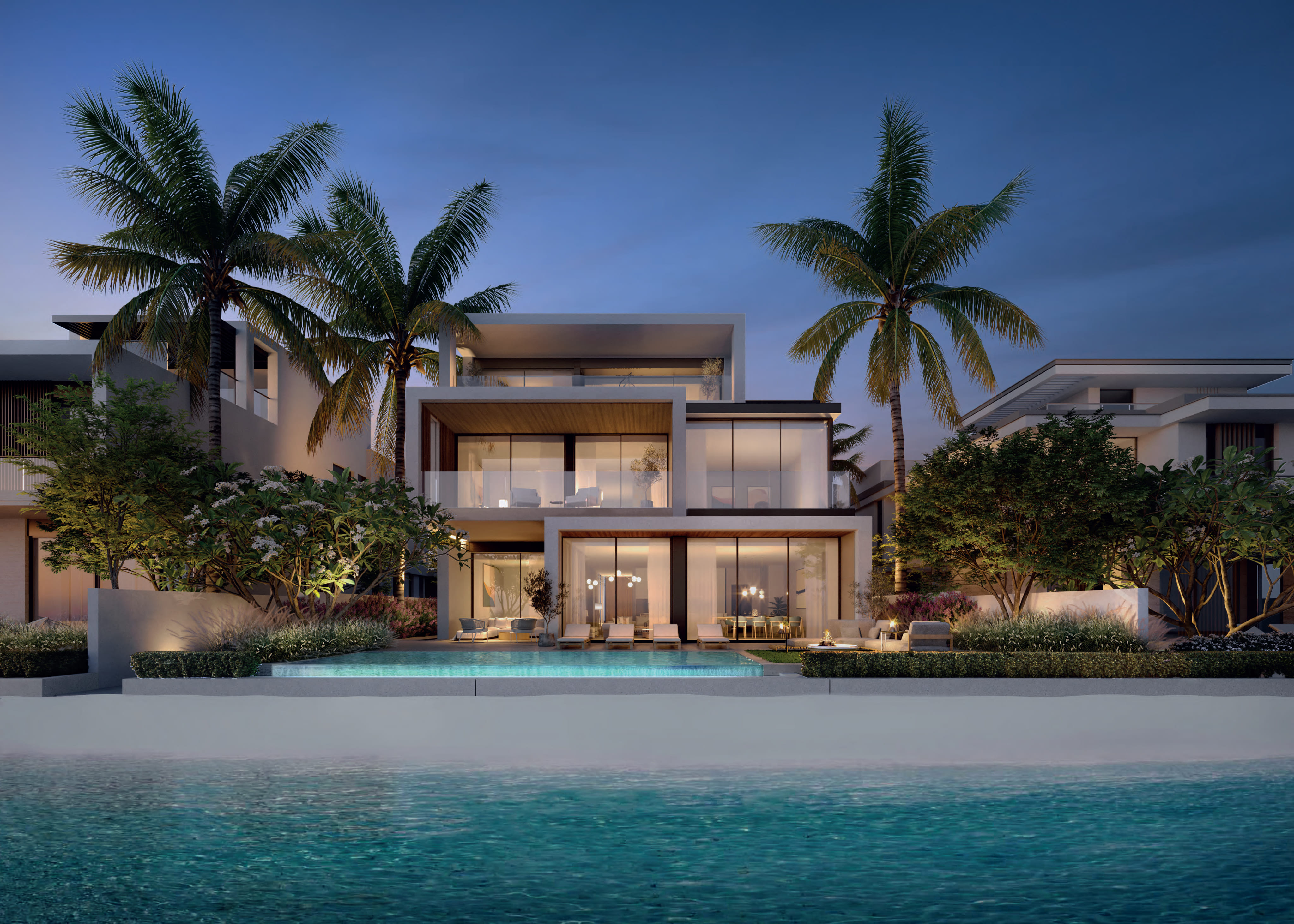 Villa at night
