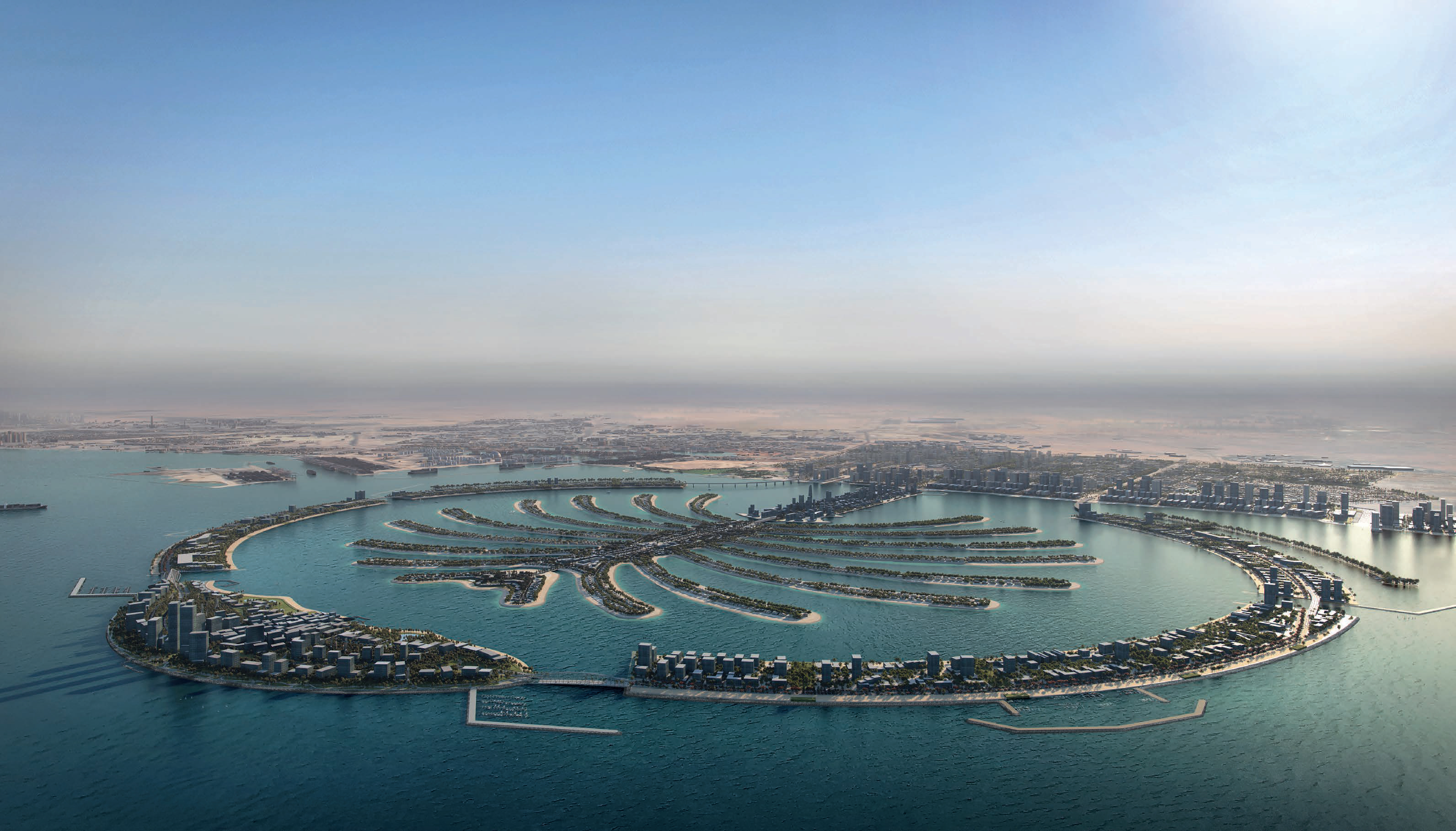 Aerial view of Palm Jebel Ali